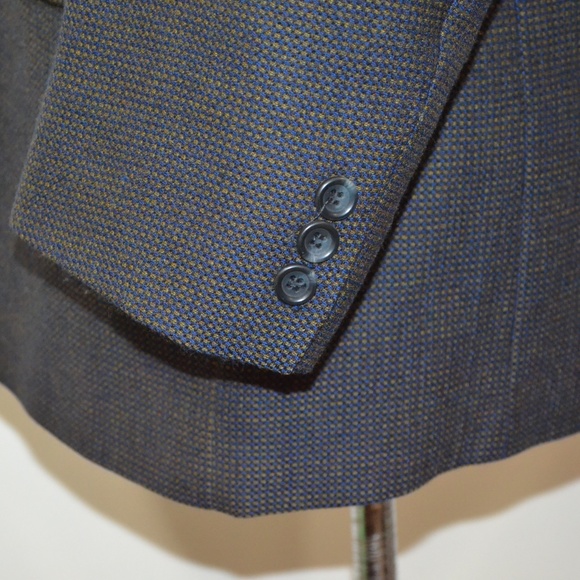 Prima 42S Sport Coat Blazer Suit Jacket Blue Gray - Picture 4 of 8